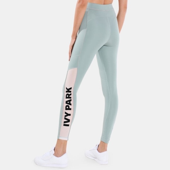 IVY PARK Logo Ankle Leggings in Mint women’s size S workouts - Picture 1 of 11
